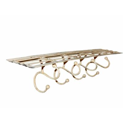 Iron shelf with 4 hooks