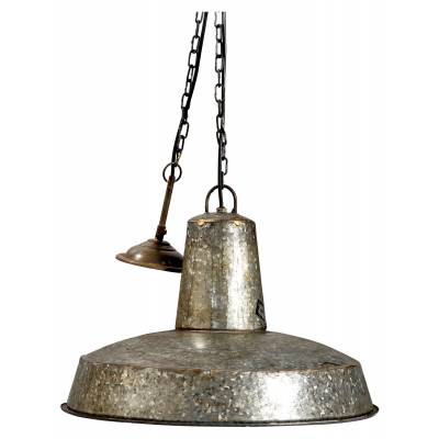 Iron pendant with a beautiful galvanized look