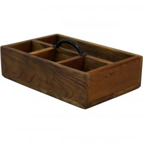 Dřevěná krabička s přihrádkami